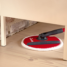 Vileda Spin and Clean Mop, mopping, microfibre, red mop, rotating mop