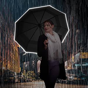 Safety light-reflective umbrella