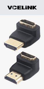 VCE HDMI 90 Degree and 270 Degree Male to Female Adapter