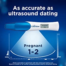 Clearblue Pregnancy Test with Weeks Indicator and one Clearblue Rapid Detection Pregnancy Test