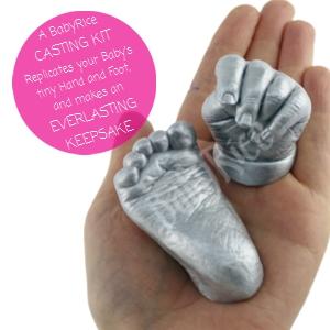 Baby Hand and Foot Casts in Hand