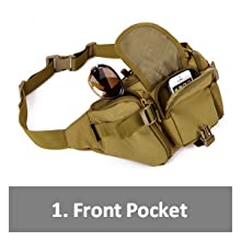 Huntvp Tactical Waist Bag Military Waist Pack Molle Bumbag Fanny Pack Bum Bag