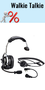 Retevis EHK005 Walkie Talkie Earpiece 2 Pin Noise Cancelling with Swivel Boom Microphone 