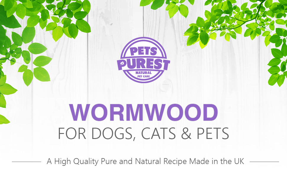 Pets Purest Pet Care Natural Wormwood Quality Formula for Dogs Cats Pets Animals Rabbits Poultry Aid