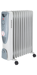 electric 2500w 11 fin oil filled radiators, energy efficient heaters for home low energy thermostat