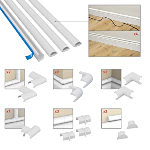 trunking, cable cover, trunking multipack, cable covers, cable hiders, cable management