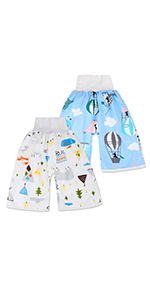 2 Packs Waterproof Diaper Pants Potty Training Cloth Diaper Pants