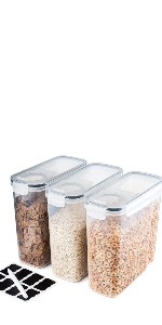 3 pcs cereal containers