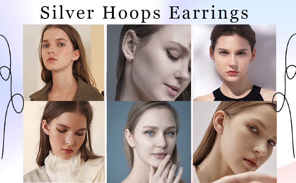 Silver Hoops Earrings