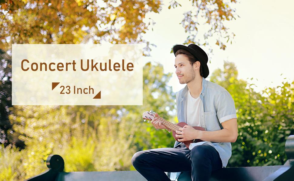 concert ukulele, ukulele, ukulele 23 inch