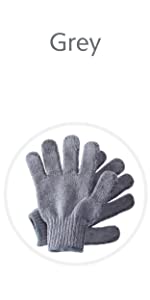 Temple Spring Grey Exfoliating Gloves
