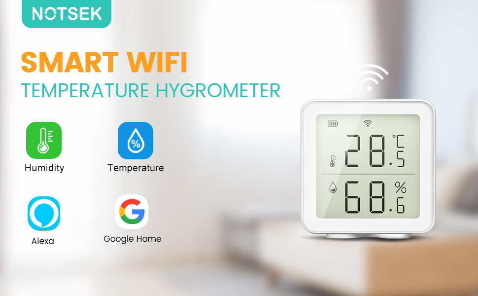 Smart wifi temperature hygrometer