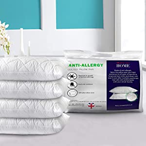 Adam Home Premium Pillow with Quilted Covers. Extra Soft with Quilted Case & Ultra Plush