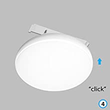 Round LED Ceiling Light Fitting, Bathroom Lights Ceiling IP65 Waterproof