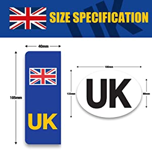 UK Car Plate Sticker