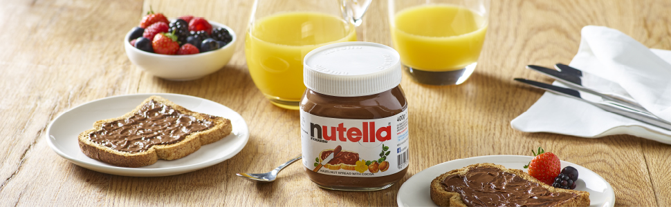 nutella spread hazelnut breakfast fruit chocoalte snack baking jar