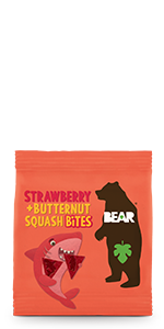 BEAR strawberry and butternut squash bites, just fruit and veg snacks