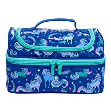 Smiggle Good Vibes Double Decker Lunchbox | Unicorn Print