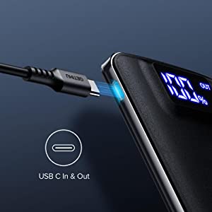 GETIHU 10000mAh LED display power bank