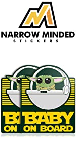 Baby Yoda on Board Stickers