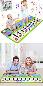 Kids Piano Music Mat Dance Mats Touch Play Mat floor Keyboard Carpet for Kids Boys Girls Toddler 