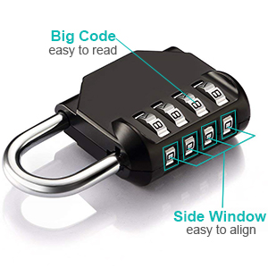 easy to set easy to read reasy to align combination padlock locker padlocks gym lock school lock