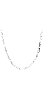 925 Sterling Silver Figaro Chain Necklace