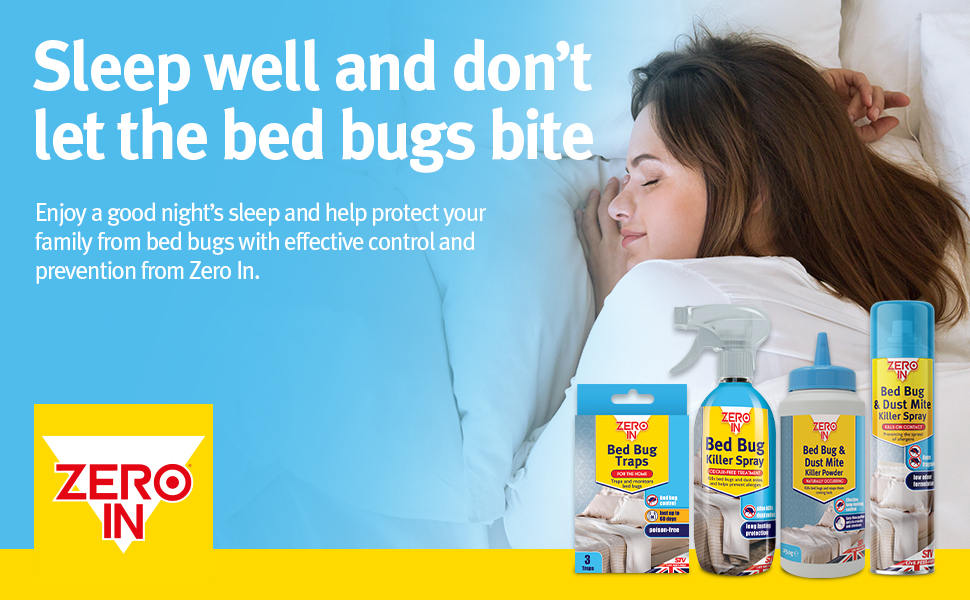 zero in, bed bug, dust mite, killer, spray, bed bug, kill, treatment, control, home, beds