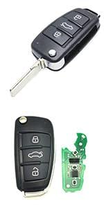 Audi A3 remote flip folding car key ,Audi A3 remote key,Audi key fob Audi smart remote car key