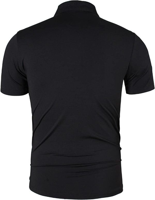 jeansian Men's Short Sleeve Quick Dry Polo T-Shirts Wicking Breathable Running Training Sports Tee Tops LSL195 - Image 3