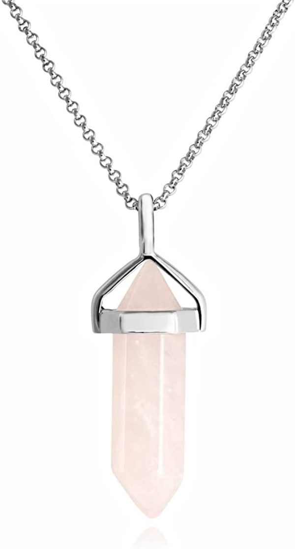 Philip Jones Rose Quartz Genuine Gemstone Necklace - Image 5