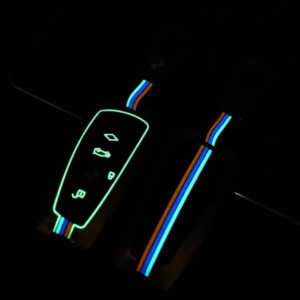 Happyit Zinc Alloy Car Key Cover Cases fit for Bmw 1 3 5 Series F10 F20 F30 G20 F31 F34 G30 F11 X3 F25 X4 I3 M3 M4 360?? Water Proof Protect with Fluorescence (3 Buttons, Matt color) - Image 2