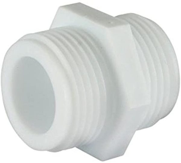 BH04072 Plastic Washing Machine Dish Washer Inlet Hose Connector, 3/4 x 3/4 inch - White, Pack of 1 - Image 2