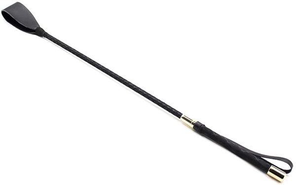 Fuwok Leather Riding Crop and Whip with Leather Keeper - Image 2