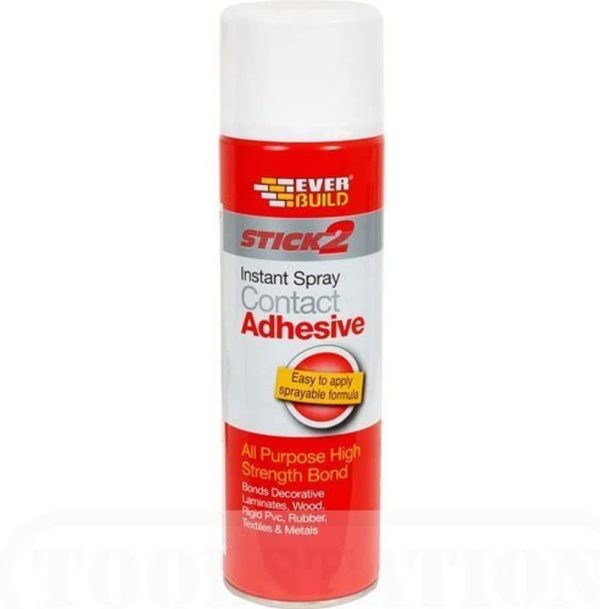 Everbuild Stick 2 All Purpose High Bond Strength Contact Spray Adhesive, 500 ml - Image 2