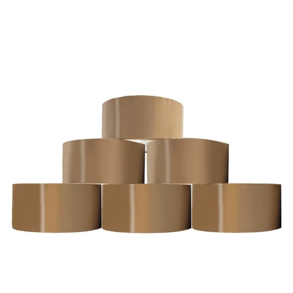 Heavy Duty Strong Packaging Tape, Great For Packing, Shipping & Moving, 6 Roll - Brown (48mm x 66m) For Industrial and House Hold Uses