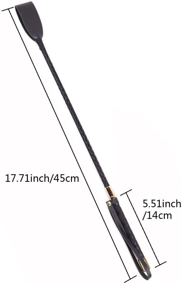 Fuwok Leather Riding Crop and Whip with Leather Keeper