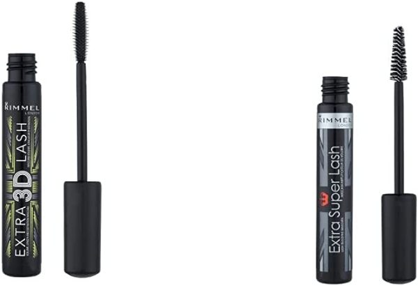 Extra 3D Lash Volumising Mascara, Extreme Black, 8ml & Extra Super Lash Volumising Mascara, Black, 8ml - Image 4