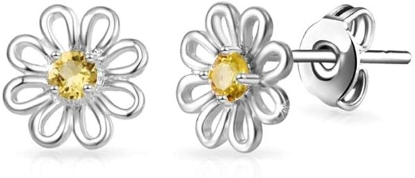 Daisy Stud Earrings Created with Austrian Crystals - Image 4