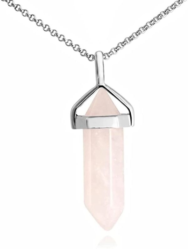 Philip Jones Rose Quartz Genuine Gemstone Necklace - Image 4