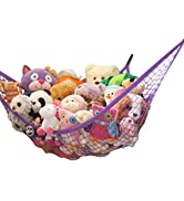 MiniOwls Storage Hammock Stuffed Toys Organizer - Fits 30-40 Plush Animals. Great Gift for Boys a...