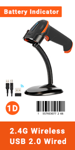 wireless barcode scanner with stand