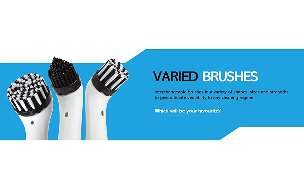 Varied versatile interchangeable cleaning brushes