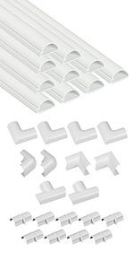 cable covers, wire channel, cable hiders, trunking kit