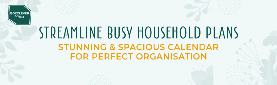 Streamline busy household plans! Stunning and spacious calendar for perfect organisation