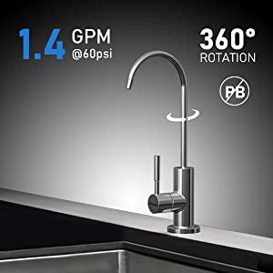 stainless steel drinking faucet for water filter system