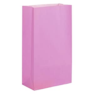 BABY PINK PAPER PARTY BAGS, GIFT AND SWEET BAGS