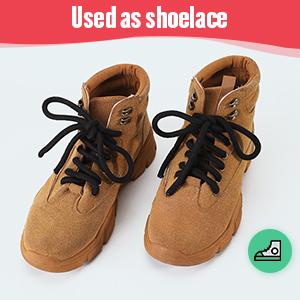 Used as shoelace