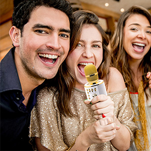 mikrofon bluetooth,karaoke microphone wireless,karaoke ipad compatible,party mikrofon gold