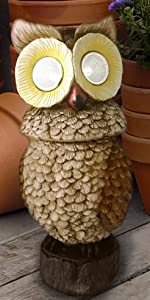 LED Garden Owl